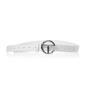 Telfar Logo Belt - Silver/White